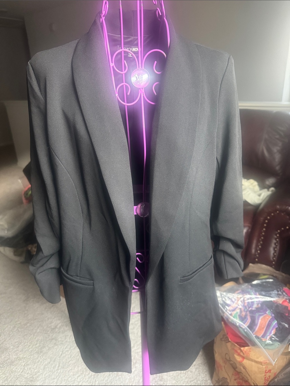 Fashion Nova Celine blazer Black Open-Front Women's Blazer
